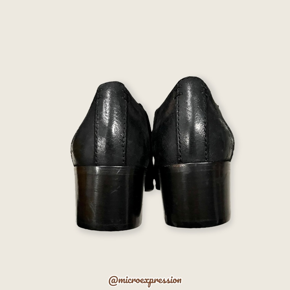 $339 Frye Eleanor Black Leather Western Shootie Everyday Casual Comfy Ankle Boot - Picture 13 of 16